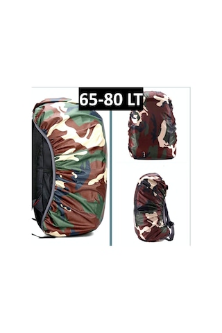 Omeniv 65-80lt Camo Sırt Çantası Kılıf Toz Yağmur Kılıfı Kamp Çok Renkli