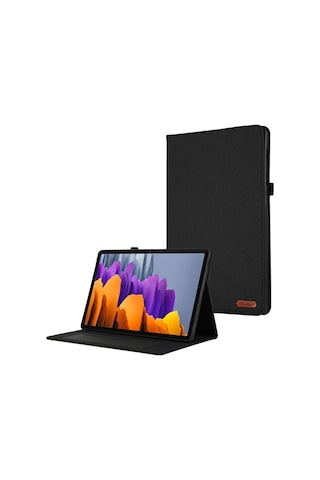 Samsung Galaxy Uyumlu Tab S9 Ultra Yatay Çevirme Tpu + Kumaş Pu Deri Tablet Kılıfı