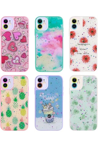 Apple Uyumlu iPhone 11 Kılıf Kamera Korumalı Sert Desenli Zore Pami Kap