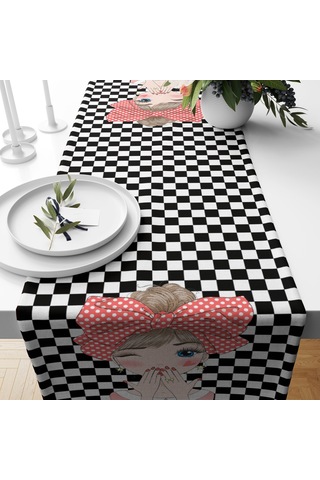 Alkanhomes Fashion Girl Temalı Dekoratif Runner
