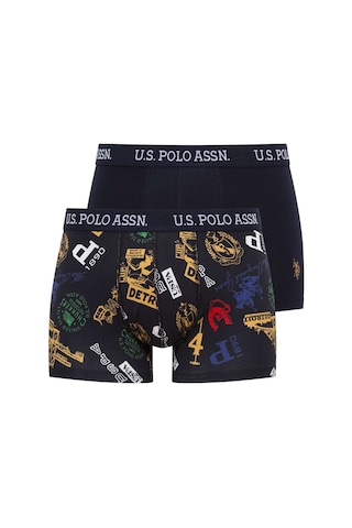 U.S. Polo Assn. U S Polo Assn Erkek Baskılı Lacivert 2'Li Boxer 4852 Lacivert