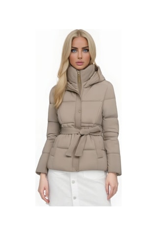 F3.haki..kadın Şişme Mont Suya Dayanıklı Kısa Model Haki