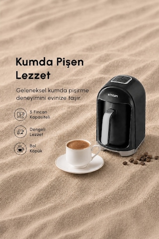 Emsan Kumda Türk Kahve Makinesi Black