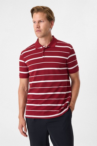 Back And Bond Regular Fit Bordo Düğmeli Polo Yaka Tişört