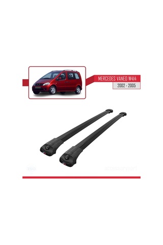 Mercedes Vaneo W414 2002-2005 Arası İle Uyumlu Ace-1 Ara Atkı Tavan Barı Siyah