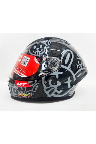 Mt Stinger 2 Ram F1 Şefaf Vizörlü V-28B Kapalı Kask Parlak Renk