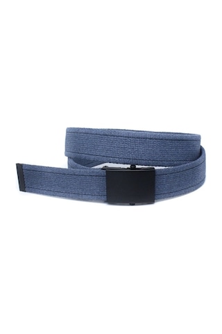 Livize Unisex Siyah Tokalı Kolon Kemeri 4Cm Mavi Mavi