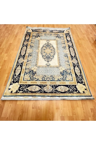 Klasik Madalyonlu 160 X 230 Dijital Baskı Halı Altın