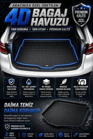 Volkswagen Taıgo Alt 2020 Model Uyumlu 4d Lazer Kesim Bagaj Havuzu Kokusuz-tam Uyumlu