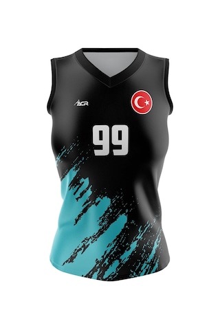 Acr Giyim Voleybol Forması Model 717 - Kişiye Özel İsim Ve Numara Yazılabilir, Dijital Baskı Tasarım Tek Üst
