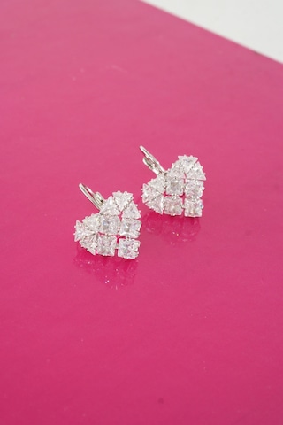 Kadın Vip Seri Baget Zirkon Taşlı 925 Ayar Gümüş Klipsli Küpe Seti