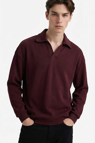 Defacto Boxy Fit Polo Yaka Sweatshirt G6475ax25wnbr230 Bordo-br230