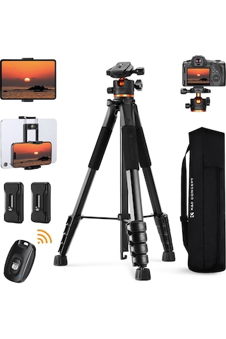 K&f Concept 190cm Alüminyum Tripod S255a3+bh-36 - 8kg Taşıma Kapasitesi