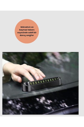 Fosforlu Araç İçi Park Kartı Numaratörü