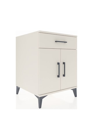 Kronos Komodin Tek Raflı Tek Çekmeceli 2 Kapaklı 60x59x80 Aytaşı-aytaşı Aytası
