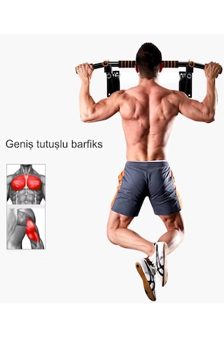 Vanckey Duvar Barfiks Aleti Barfix Demiri Barfiks Çubuğu 200 Kg Taşıma Kapasiteli