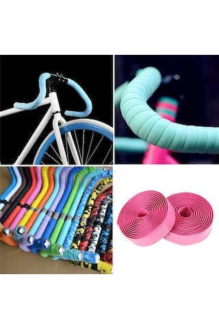 Yol Bisikleti Gidon Bandı Sargısı 6 Farklı Renk Seçenekli Siyah - Kırmızı - Beyaz