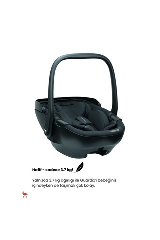 Merkür Bebe Guardix İ-size Oto Koltuğu Ana Kucağı 0-13 Kg Siyah
