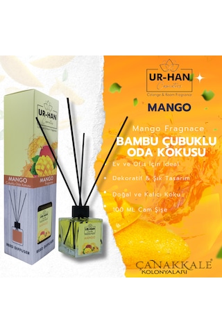 Mango Bambu Çubuklu Oda Kokusu 100 Ml Cam Şişe