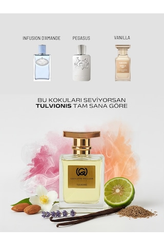 Tulvionis Erkek Parfüm Edp Bergamot, Badem, Lavanta, Vanilya, Sandal Ağacı, Amber Aromatik - Odunsu