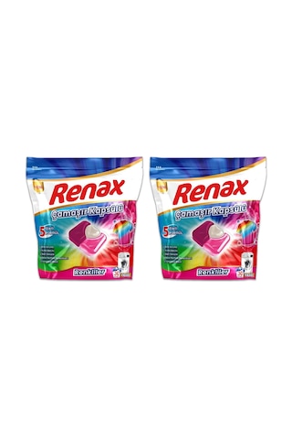 Renax Çamaşır Kapsülü 30 Yıkama Renkliler X 2 Adet