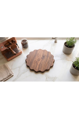 Famwoodart Büyük Boy Ahşap Sunumluk Ve Supla & Nihale %100 Çam Akasya