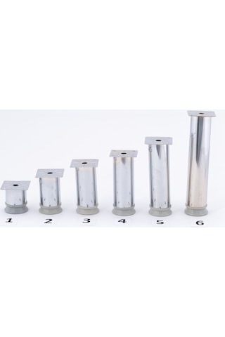 Azramutfak Alttan Ayarlı Ayak 6-8-10-12-15 Cm Dolap-Mobilya, Yuvarlak Metal