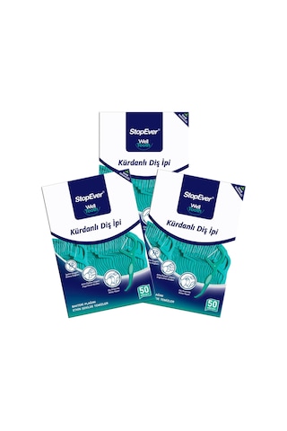 Stopever Well Tooth Kürdanlı Diş İpi & Nane Ferahlığı 3 x 50'li