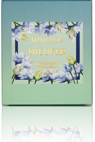 Nurxos 9688 Nilüfer Kutulu 2 Adet Kokulu Mum + Freshener Oda Spreyi