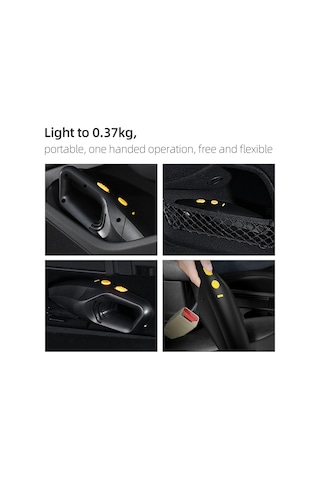 Qingmipy "6000 Pa Güçlü Emişli Kablosuz Taşınabilir Araç Ve Ev Vakum Makinesi - 30 Dakika Çalışma Süresi"