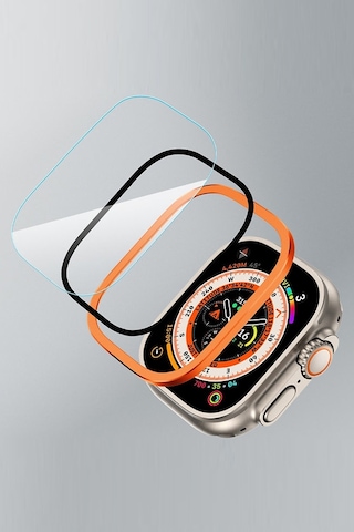 Apple Uyumlu Watch Ultra 1 / 2 / 3 49mm Safir Titanyum Saat Ekran Koruyucu