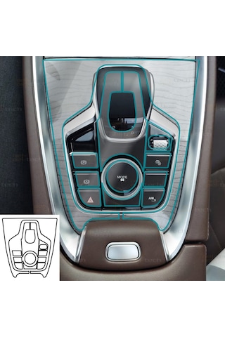 Chery Tiggo 8 Pro Max Uyumlu Orta Konsol Piano Black Tpu Koruyucu 2024-2025