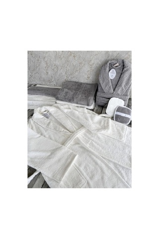 Sarra Bamboo Aile Bornoz Seti L-m Beden Gri - 936813831 Gri - 936813831 Gri