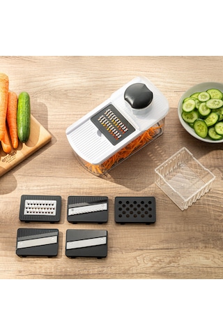 Emsan Smart Hazneli Dilimleyici 6 Parça Beyaz