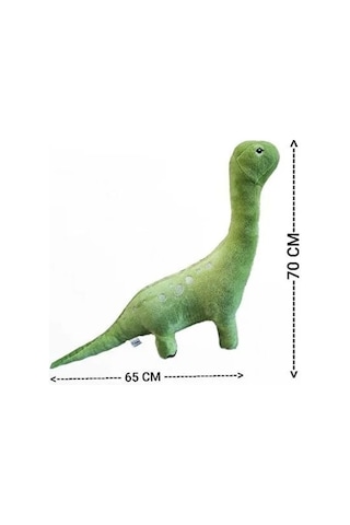 Büyük Dinozor Peluş 70 Cm Sevimli Ve Konforlu Uyku Yastığı Ve Sarılma Arkadaşı Dekoratif Oyuncak Yeşil