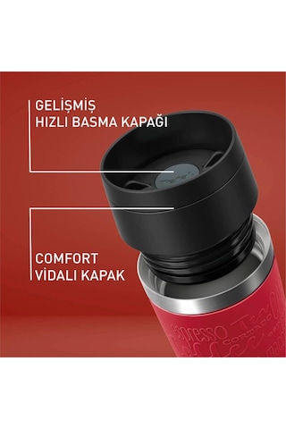 Travel Mug Termos Kırmızı - 0.36 L 002 Kırmızı