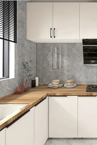 10 Adet 60x30 Kendinden Yapışkanlı Gri Pvc Duvar Paneli Gri