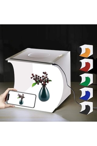Puluz Mini Fotoğraf Stüdyosu Kutusu 20 Cm Taşınabilir Işık Çadır Fotoğrafçılık Işık Çadır Beyaz Katlanab