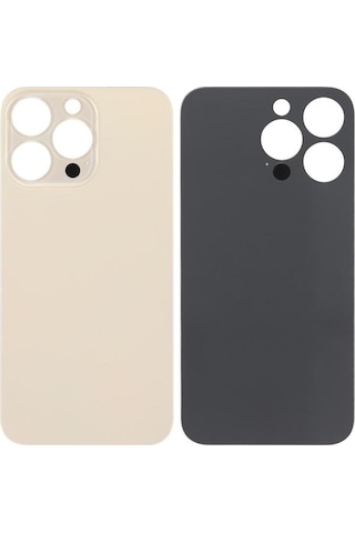 Apple Uyumlu iPhone 13 Pro Arka Pil Batarya Kapağı - Lens Hariç Gold