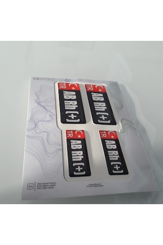 Kan Grubu Kask Set Damla Sticker Etiket