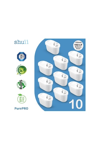 Purepro I Su Arıtma Sürahisi Filtresi 10 Adet Filtre I Jugg Ve Brita Maxtra + Pro İle Uyumlu