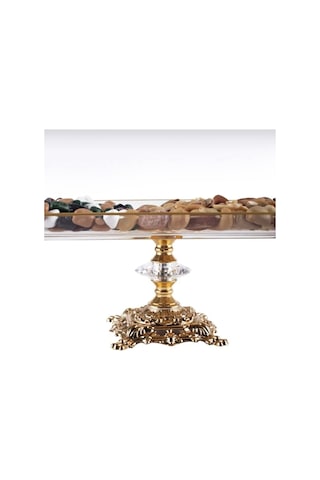 Alfafe Home Metal Ayaklı Gold Detaylı Sunumluk Baton Gold