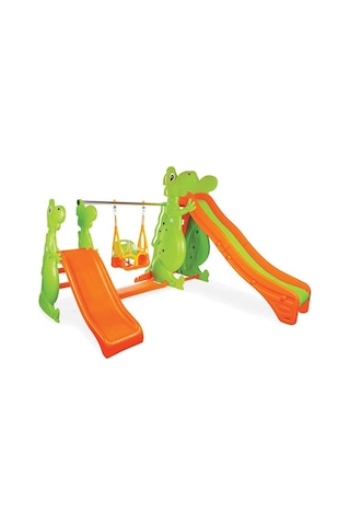 Pilsan Çift Kaydıraklı Dino Salıncak Seti 07-960 Fsp