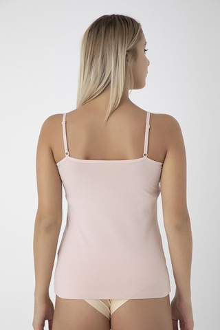 Kadın Likralı İnce Askı Dantelli Pembe Atlet C9t0n0o108 001