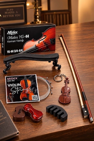 Midex Yg-44Kyt Keman Yastığı Keman Yayı Keman Teli Reçine Susturu