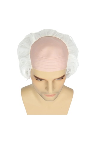 Cadılar Bayramı Cosplay Bald Man Mask Cosplay Tam Baş Kostüm Prop Ev Partisi Dekorasyonu