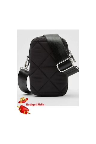 Dyscase Kapitone Askılı Telefon Çantası & Cüzdan Siyah