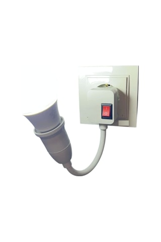 Spiral Kıvrımlı, Fişli, Aç Kapa Anahtarlı E27 Duy 20cm