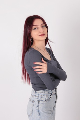 Busem W0011619 Kadın Bluz Antrasit