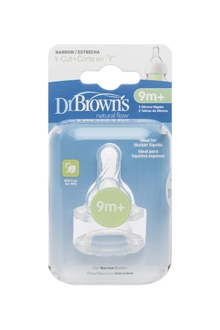 Dr. Brown's Dar Ağız Y Kesim 2'li Silikon Biberon Emziği